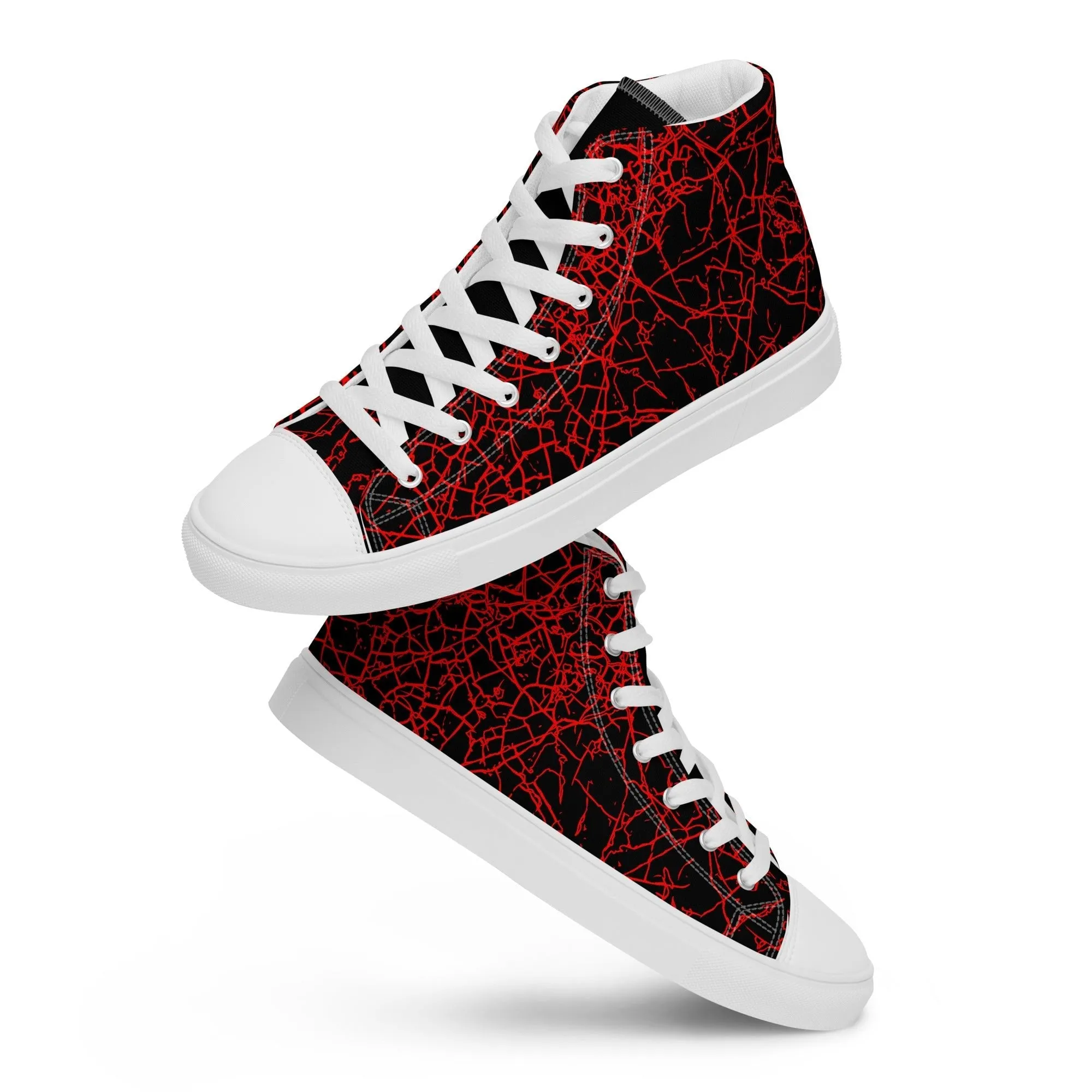 Men’s Red Crackle Sneakers