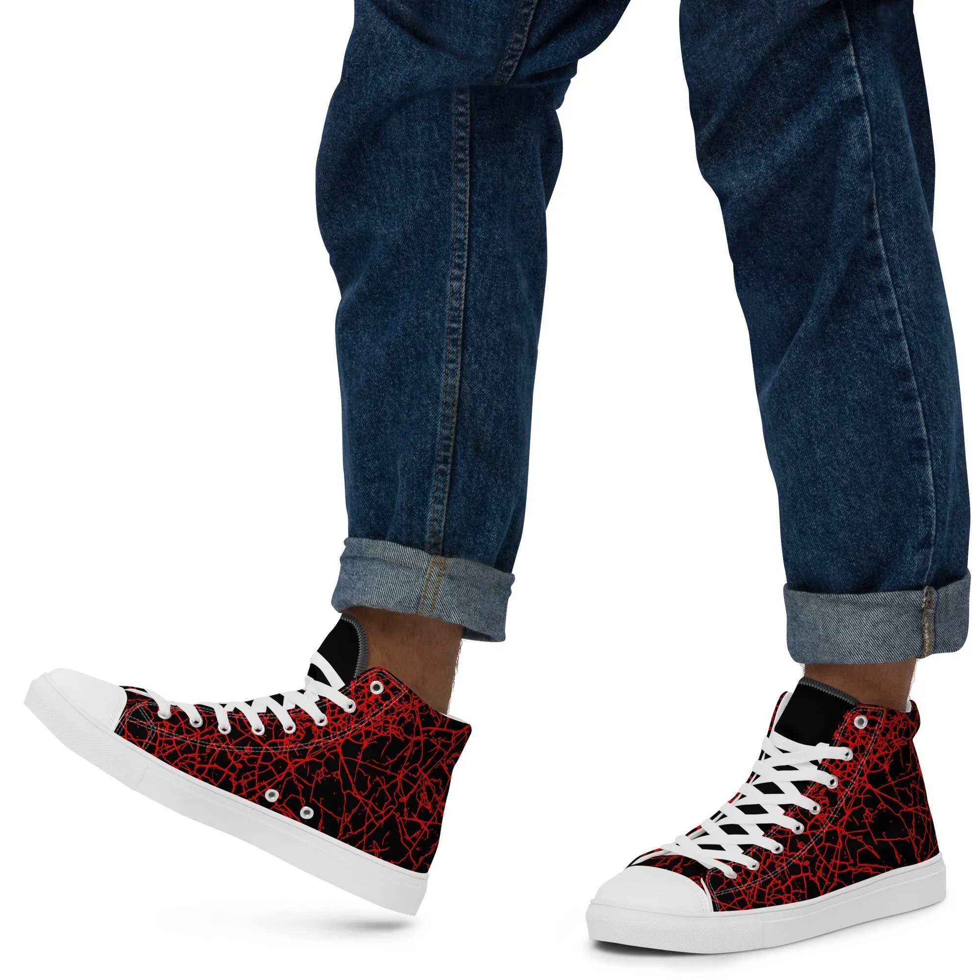 Men’s Red Crackle Sneakers