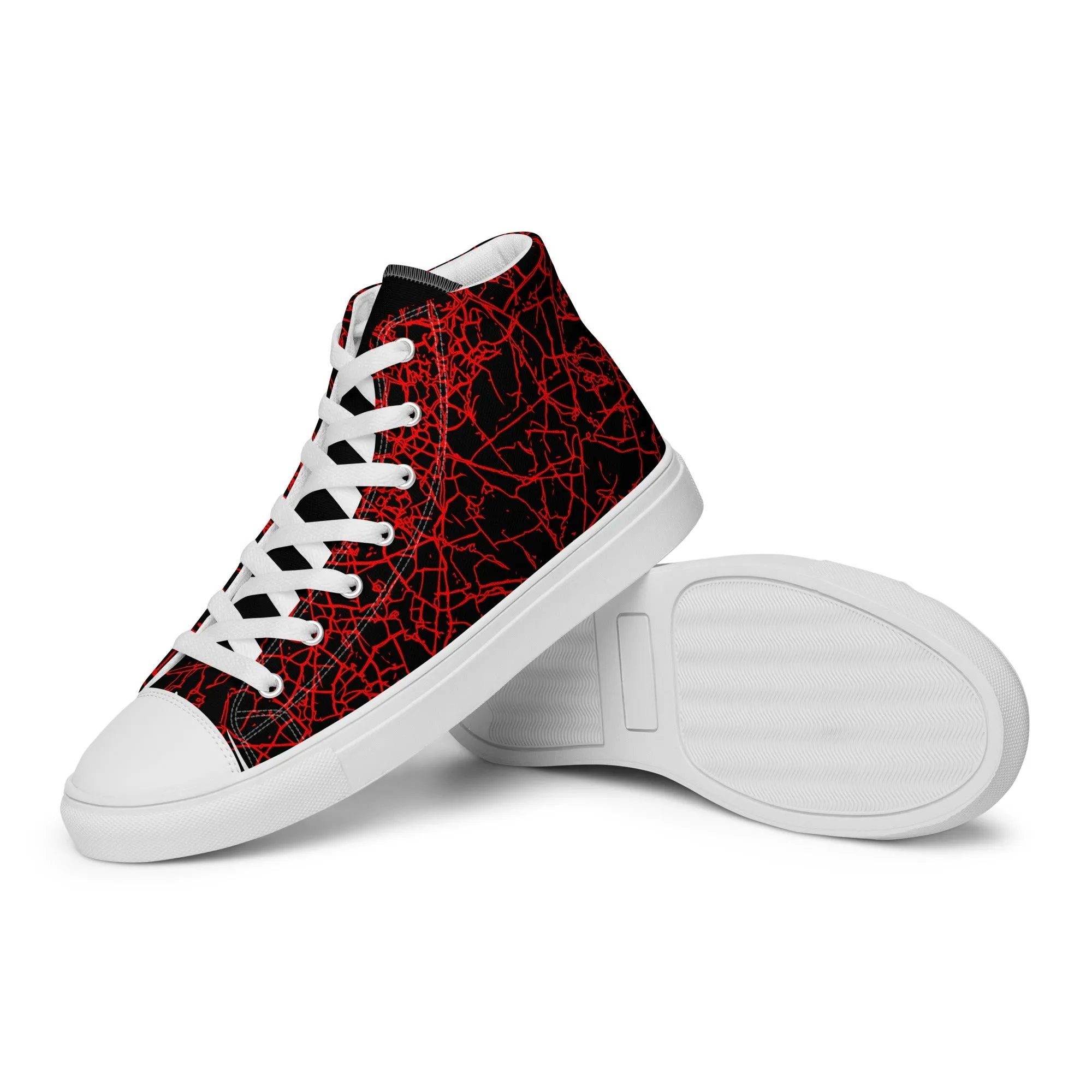 Men’s Red Crackle Sneakers