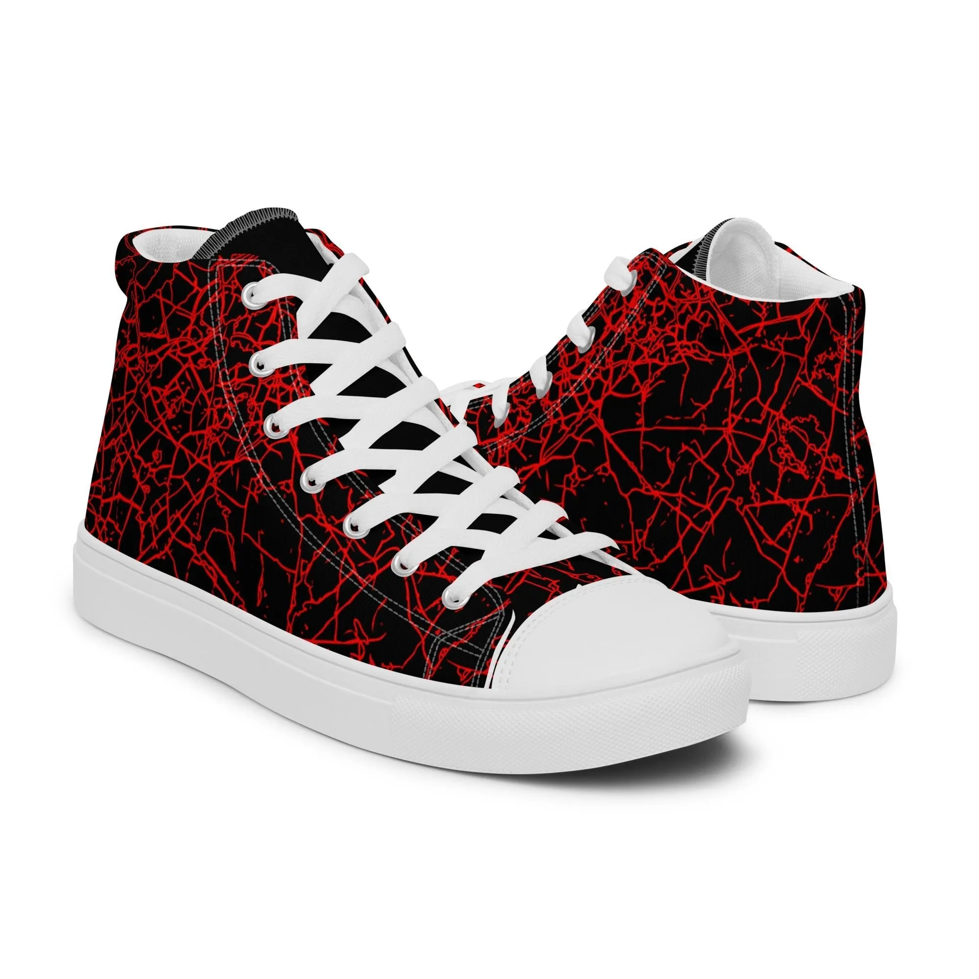 Men’s Red Crackle Sneakers