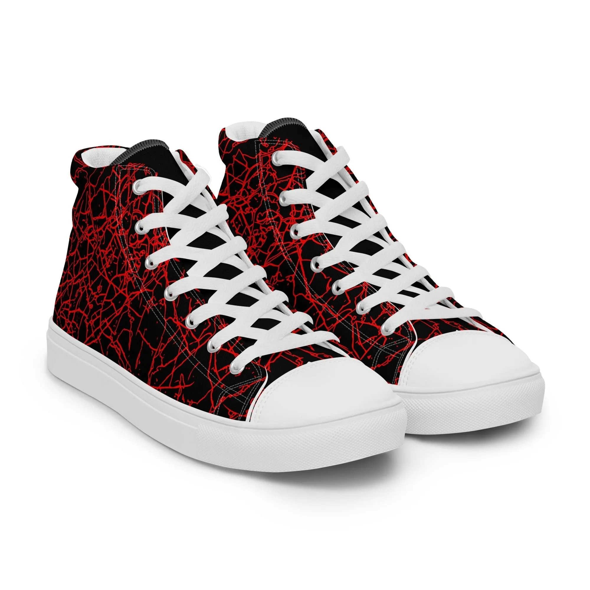Men’s Red Crackle Sneakers