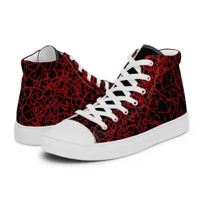 Men’s Red Crackle Sneakers
