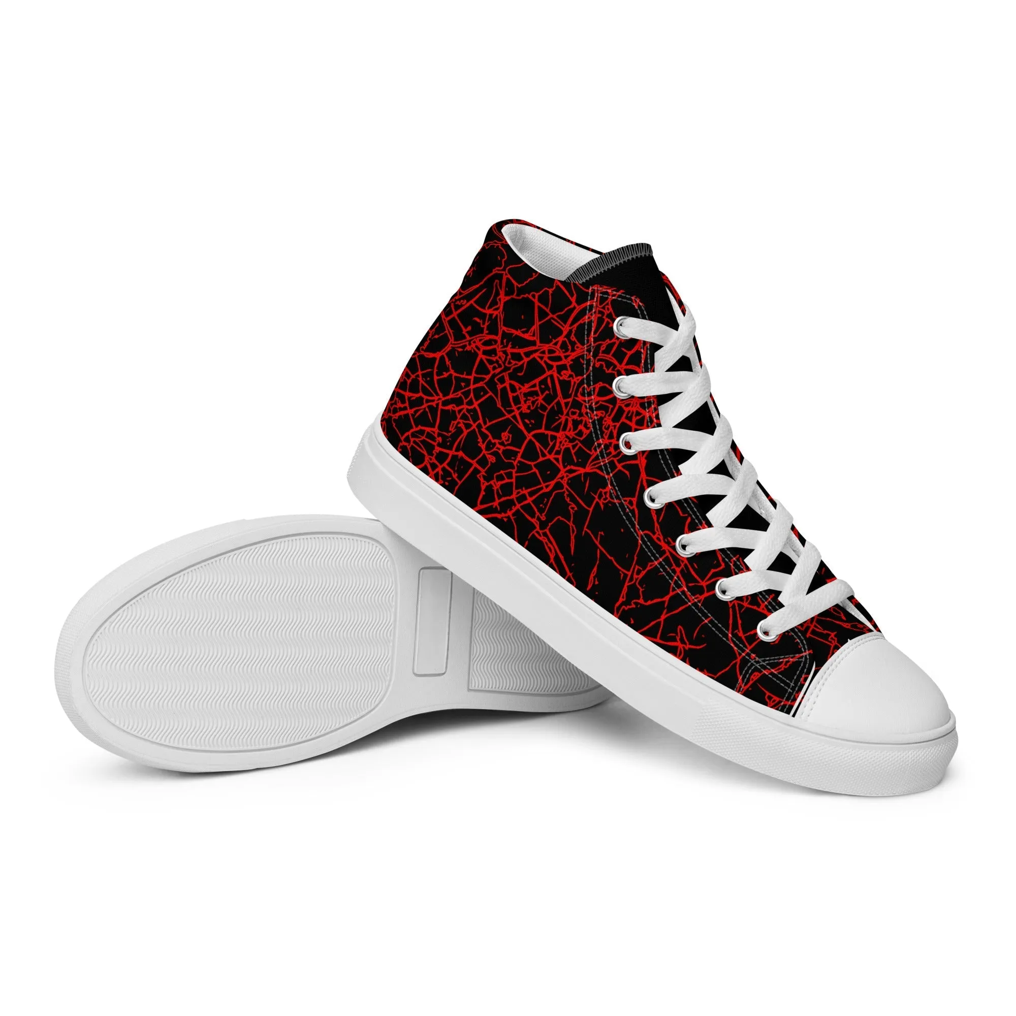 Men’s Red Crackle Sneakers