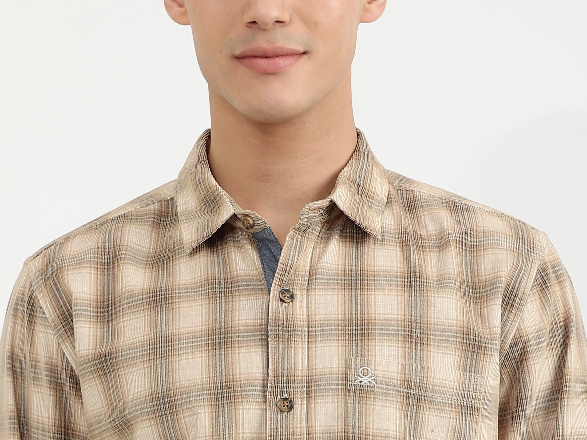 Mens Slim Fit Check Shirt