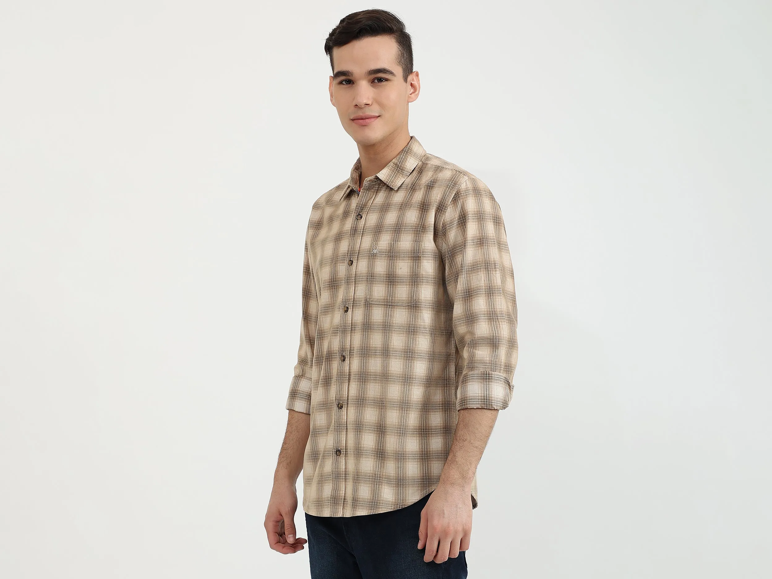 Mens Slim Fit Check Shirt