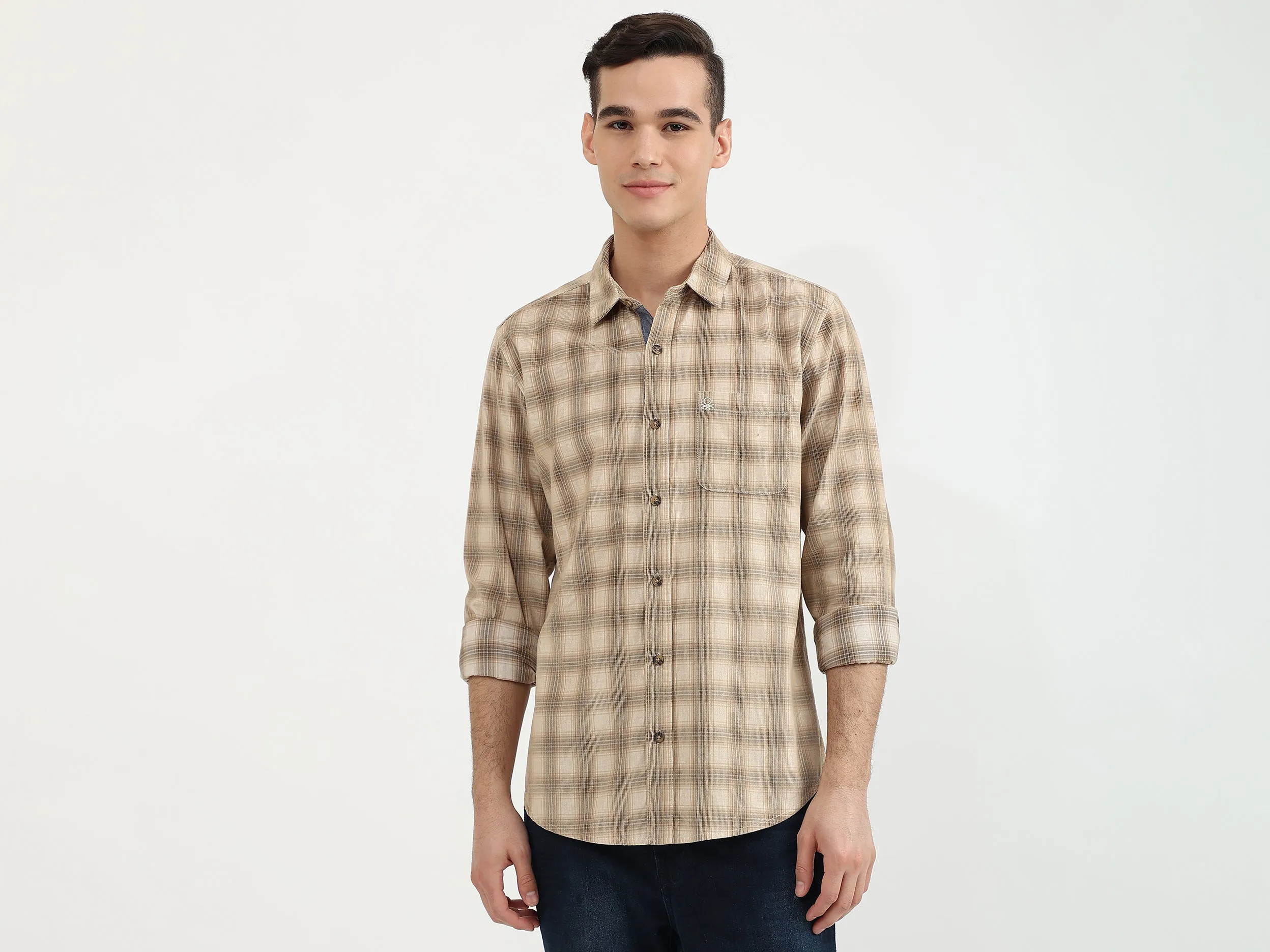 Mens Slim Fit Check Shirt