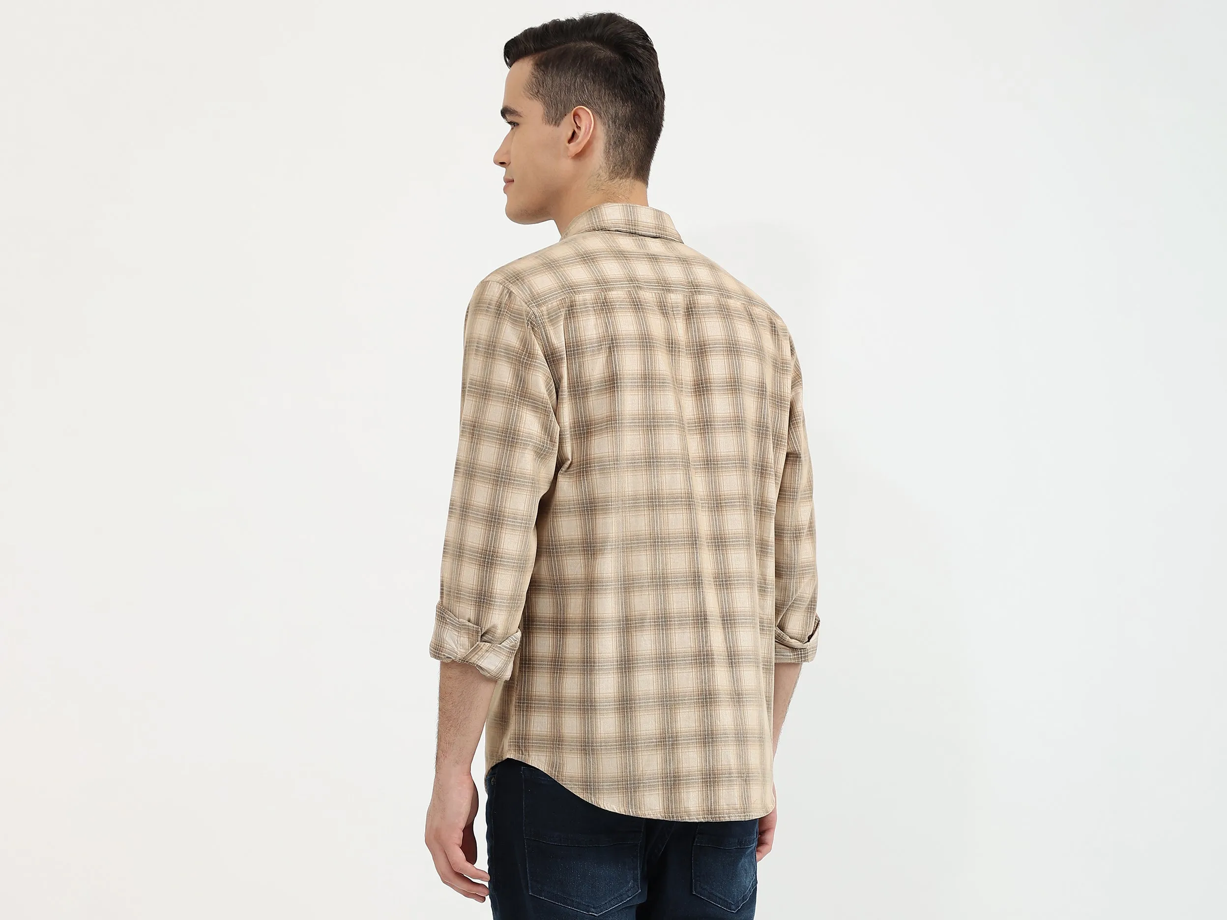 Mens Slim Fit Check Shirt