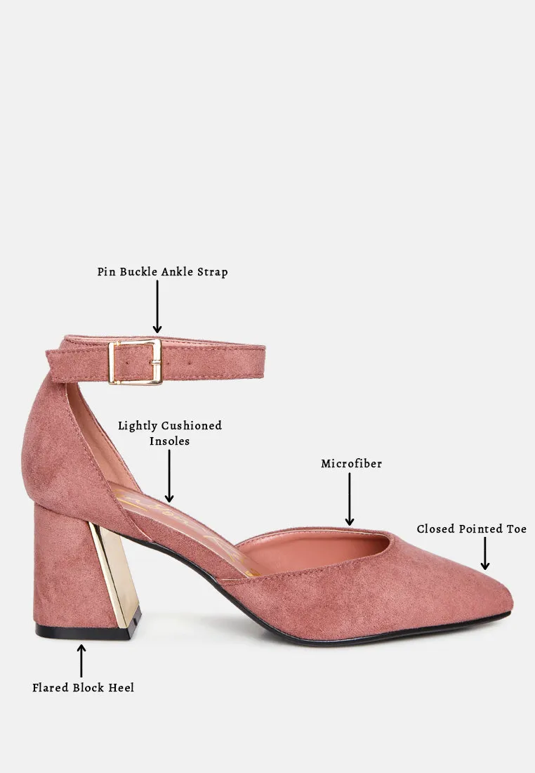 Metallic Accent Angle Heeled Sandals By MODE