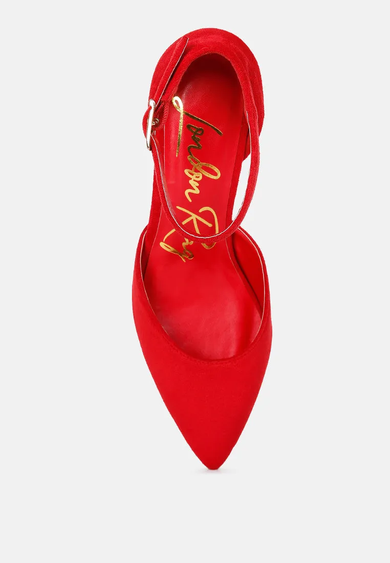 Metallic Accent Angle Heeled Sandals By MODE