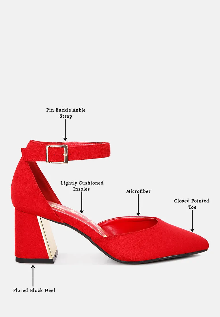 Metallic Accent Angle Heeled Sandals By MODE