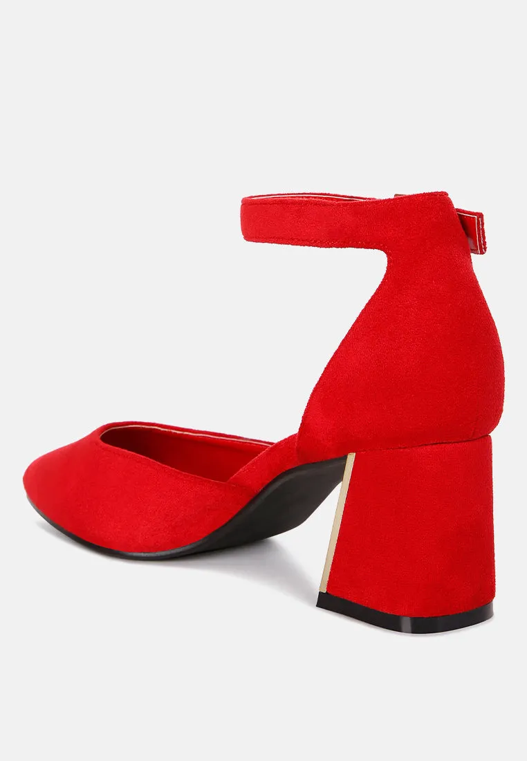 Metallic Accent Angle Heeled Sandals By MODE