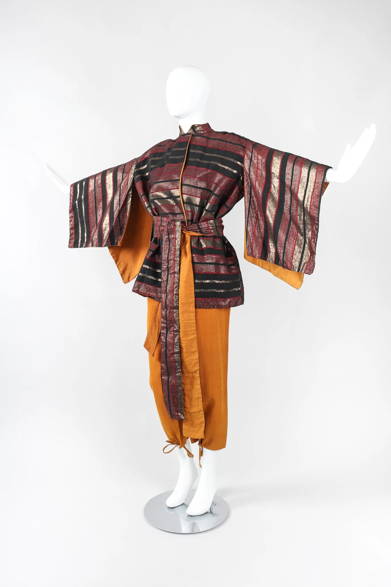 Metallic Kimono Jacket & Pant Lounge Set