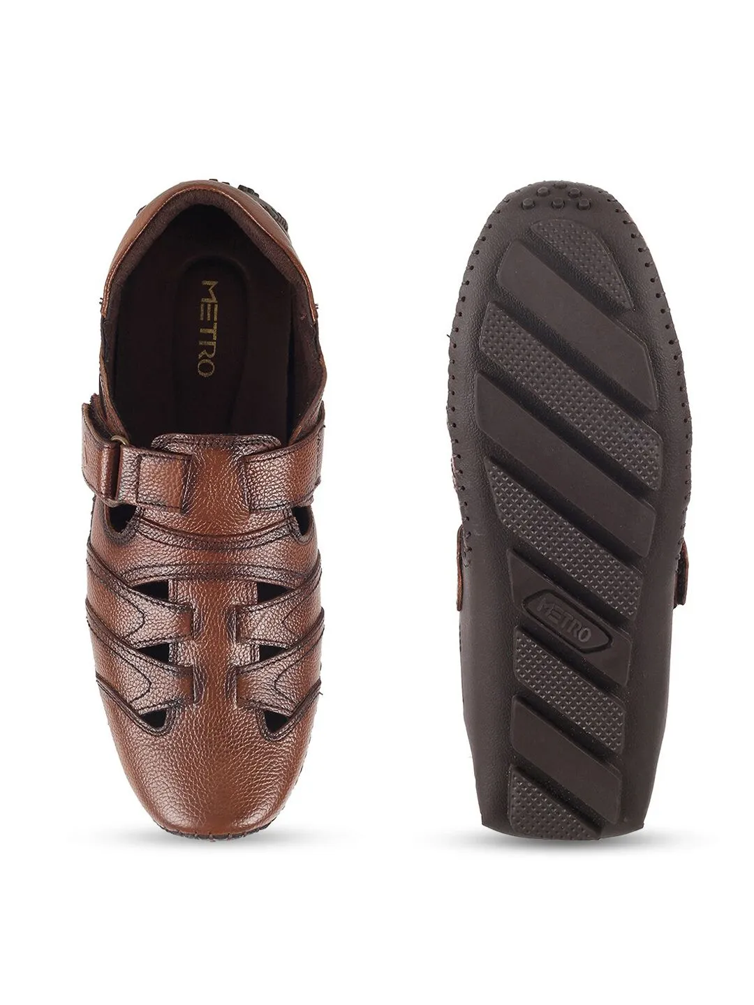 Metro Men Leather Fisherman Sandals