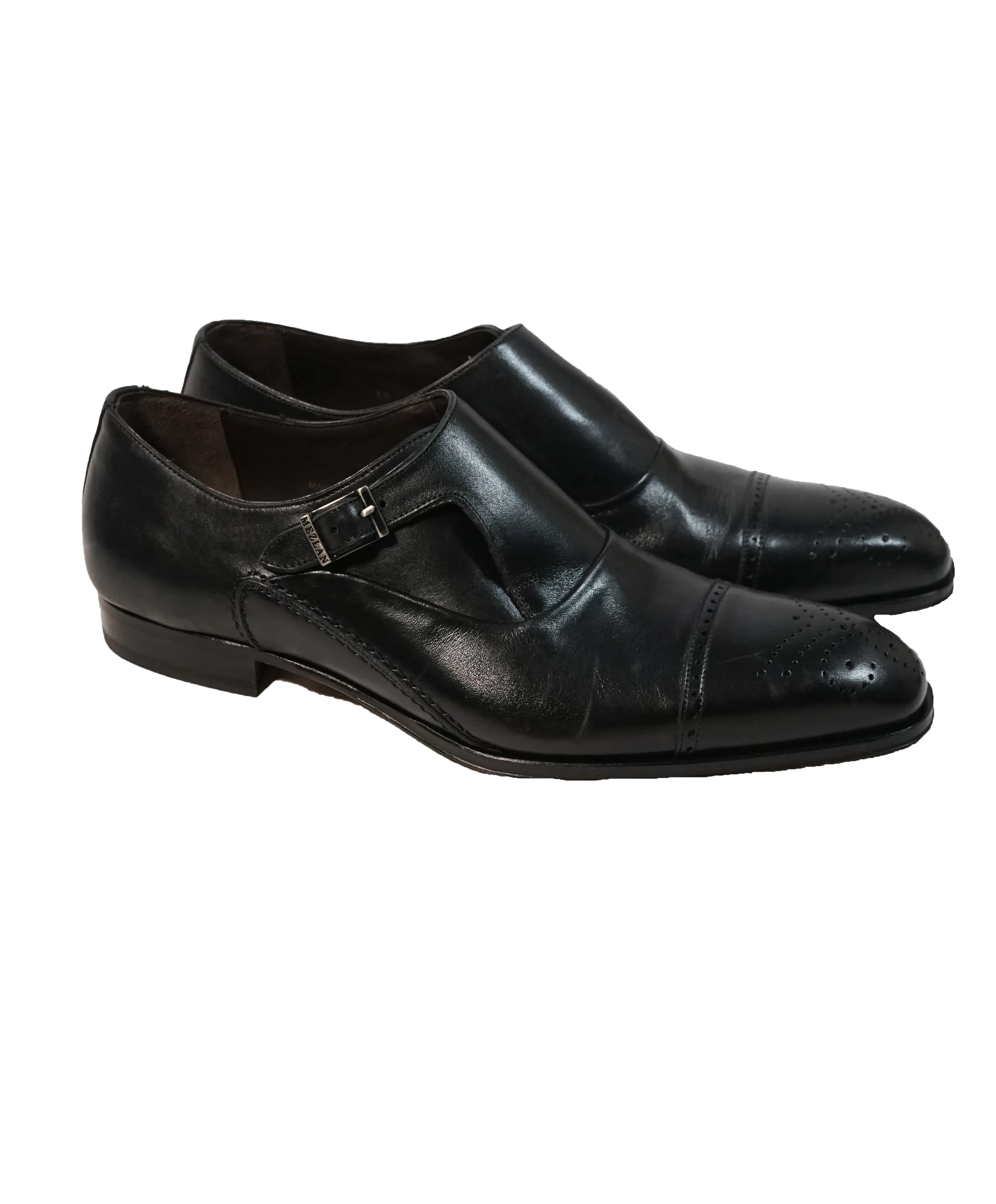 MEZLAN - Single Cutaway Monk Strap Loafers- 10
