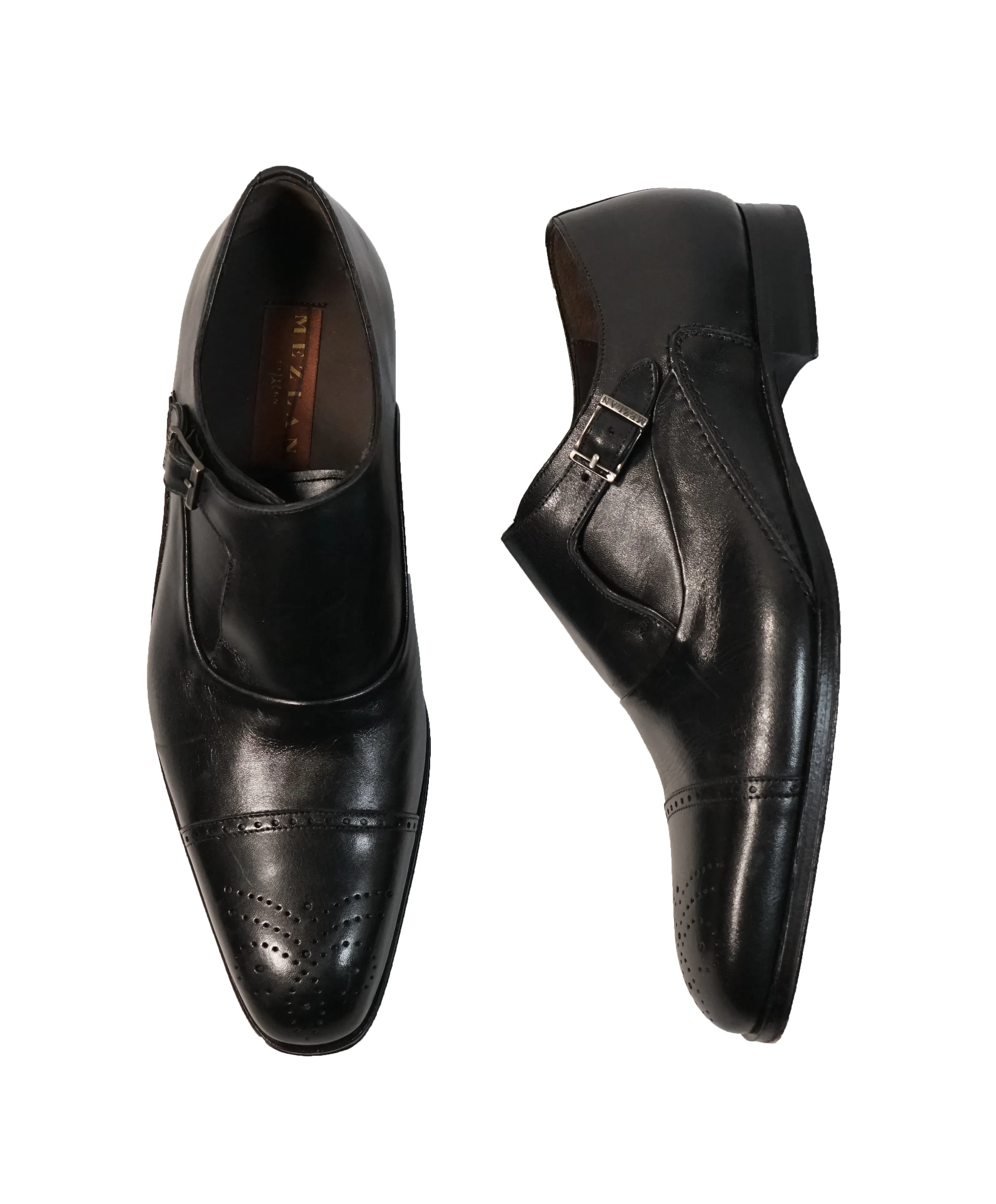 MEZLAN - Single Cutaway Monk Strap Loafers- 10
