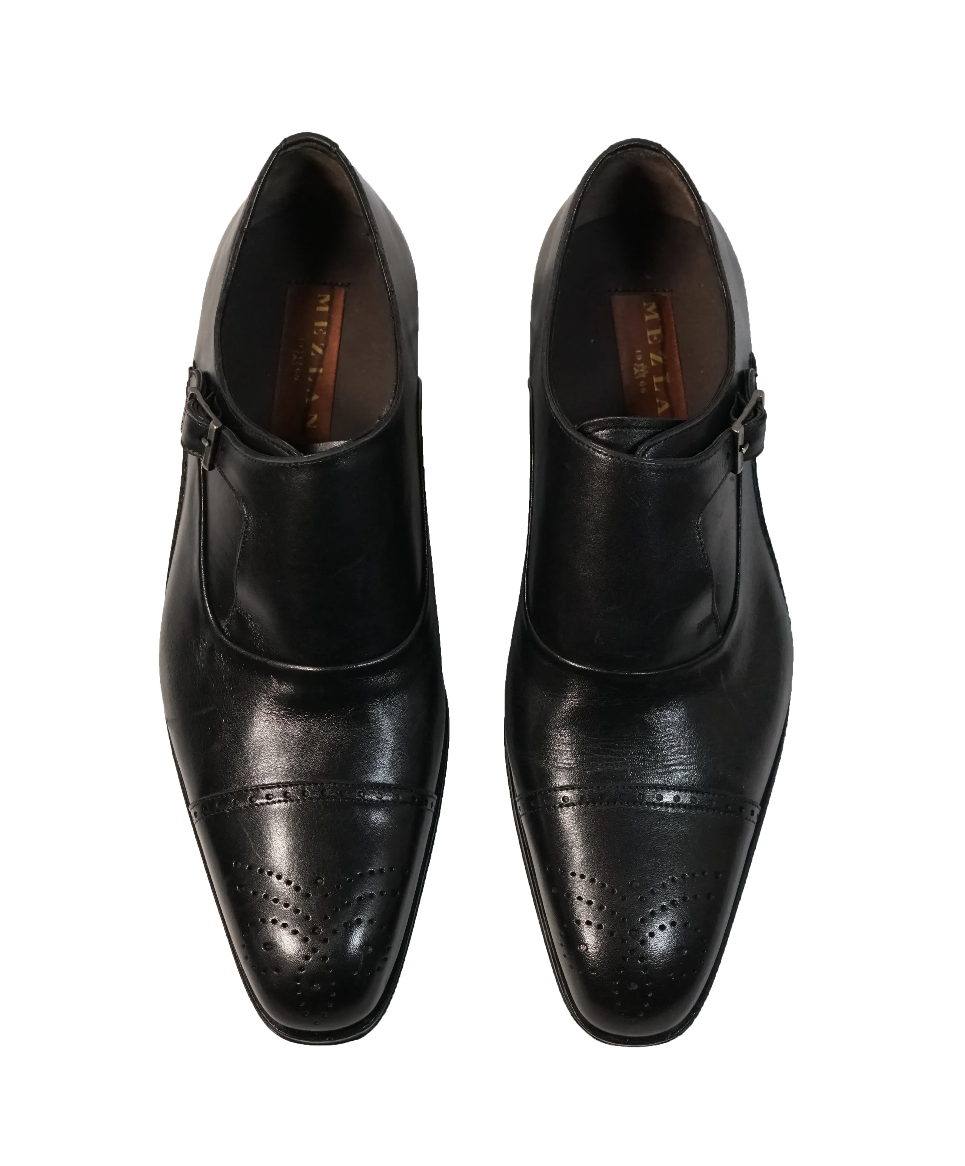 MEZLAN - Single Cutaway Monk Strap Loafers- 10