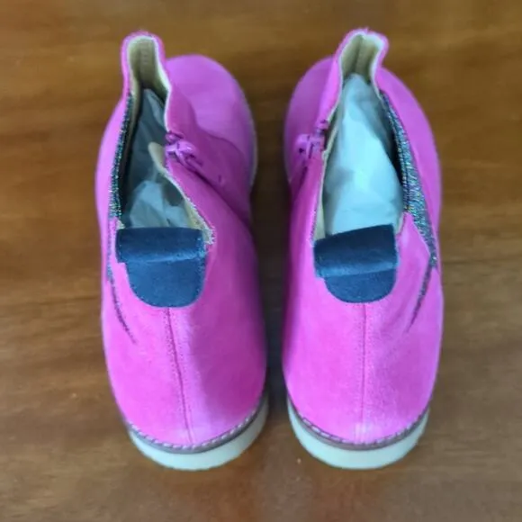 Mini boden Footwear Hot Pink Star Girls Boden Chelsea Boots size3 EU35/US3 NEW.
