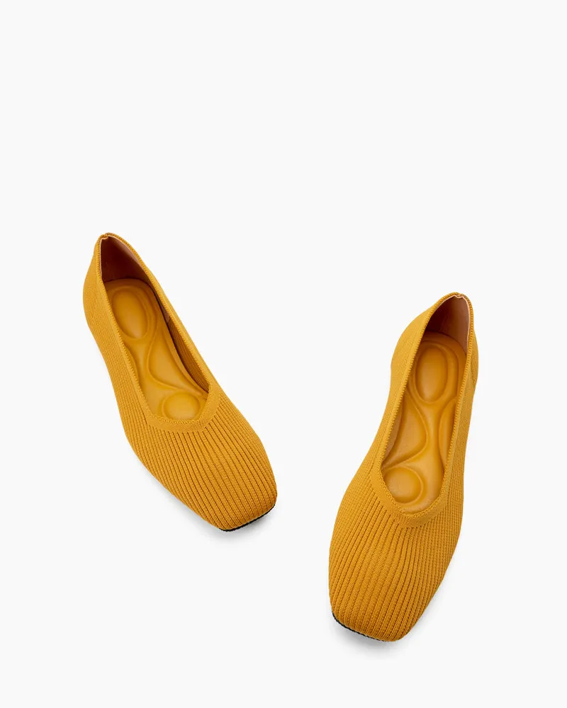 Minimalist Solid Color V-Cut Ballet Flats