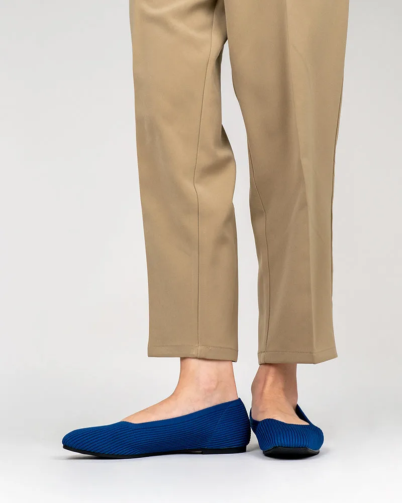 Minimalist Solid Color V-Cut Ballet Flats