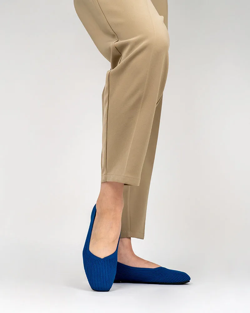 Minimalist Solid Color V-Cut Ballet Flats