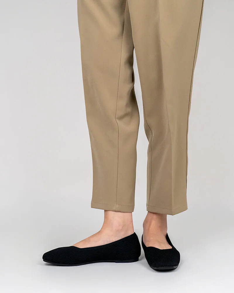Minimalist Solid Color V-Cut Ballet Flats