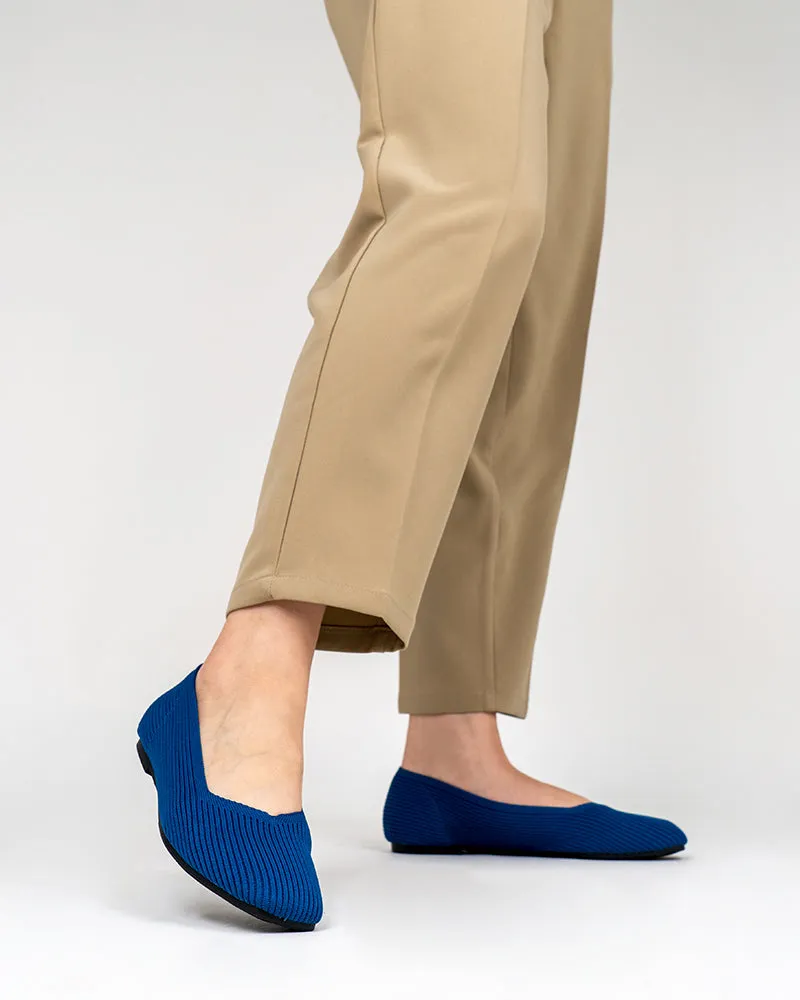 Minimalist Solid Color V-Cut Ballet Flats