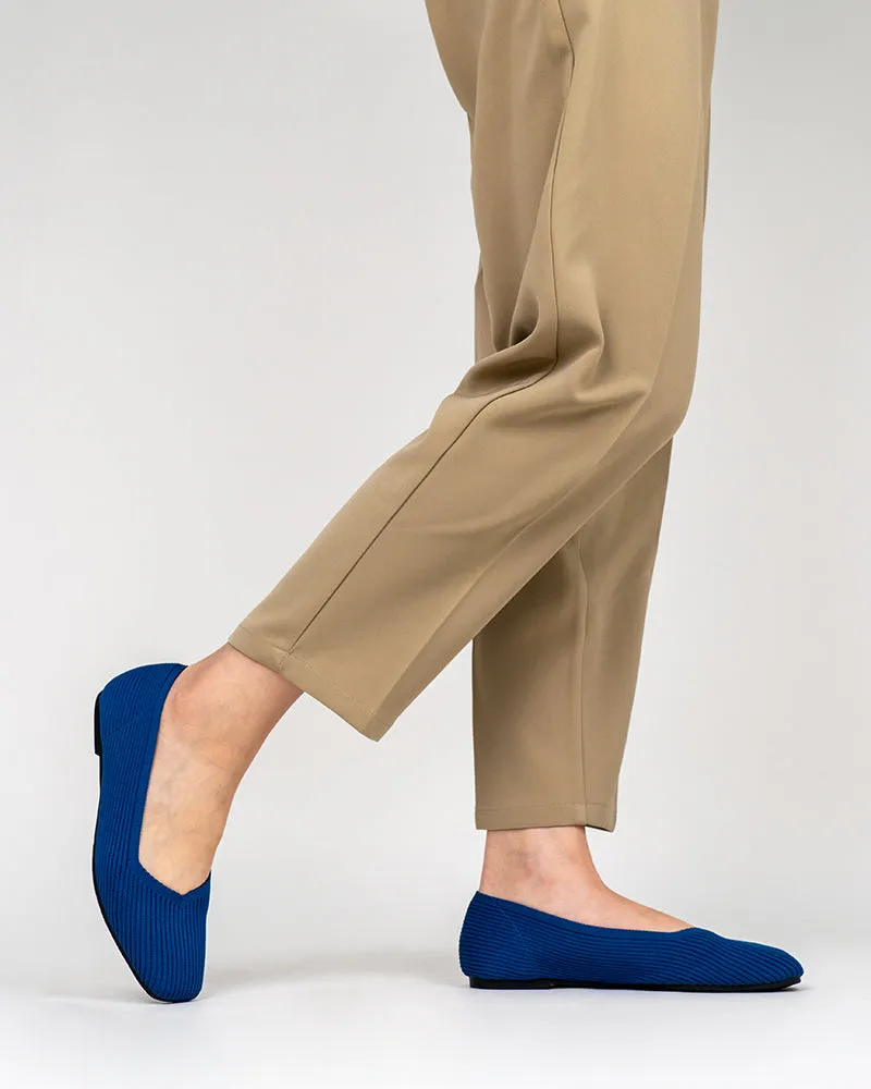 Minimalist Solid Color V-Cut Ballet Flats