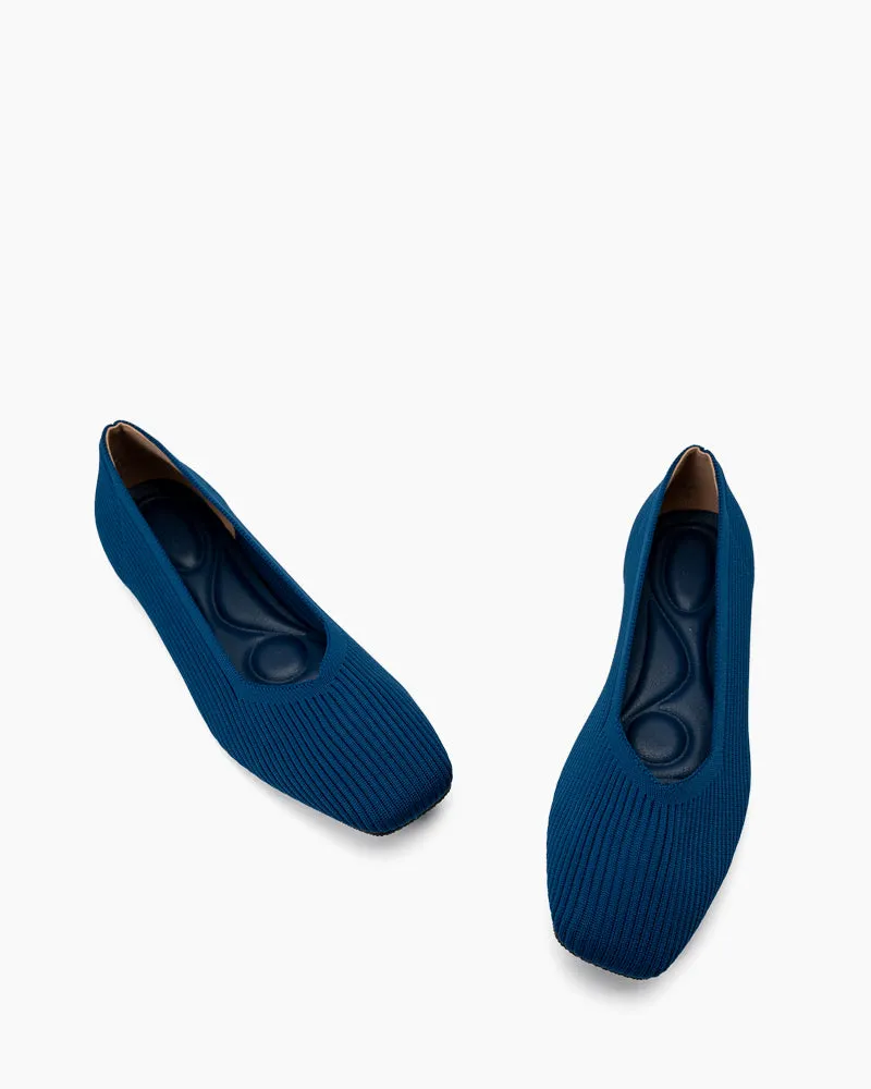 Minimalist Solid Color V-Cut Ballet Flats