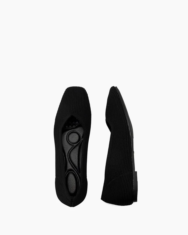 Minimalist Solid Color V-Cut Ballet Flats