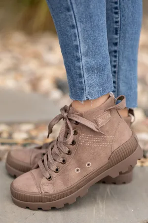 Mocha High Top Lug Sole Sneakers