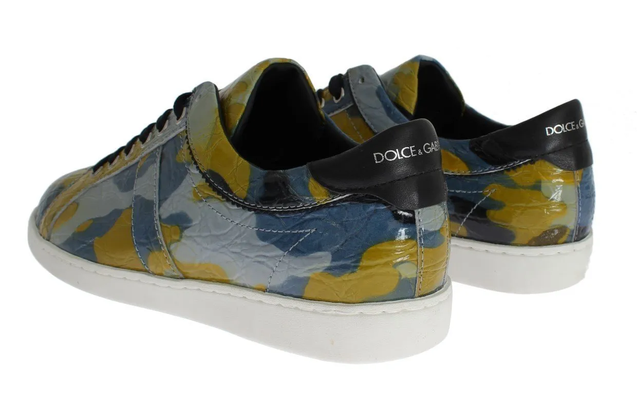 Multicolor Caiman Crocodile Sneakers Shoes
