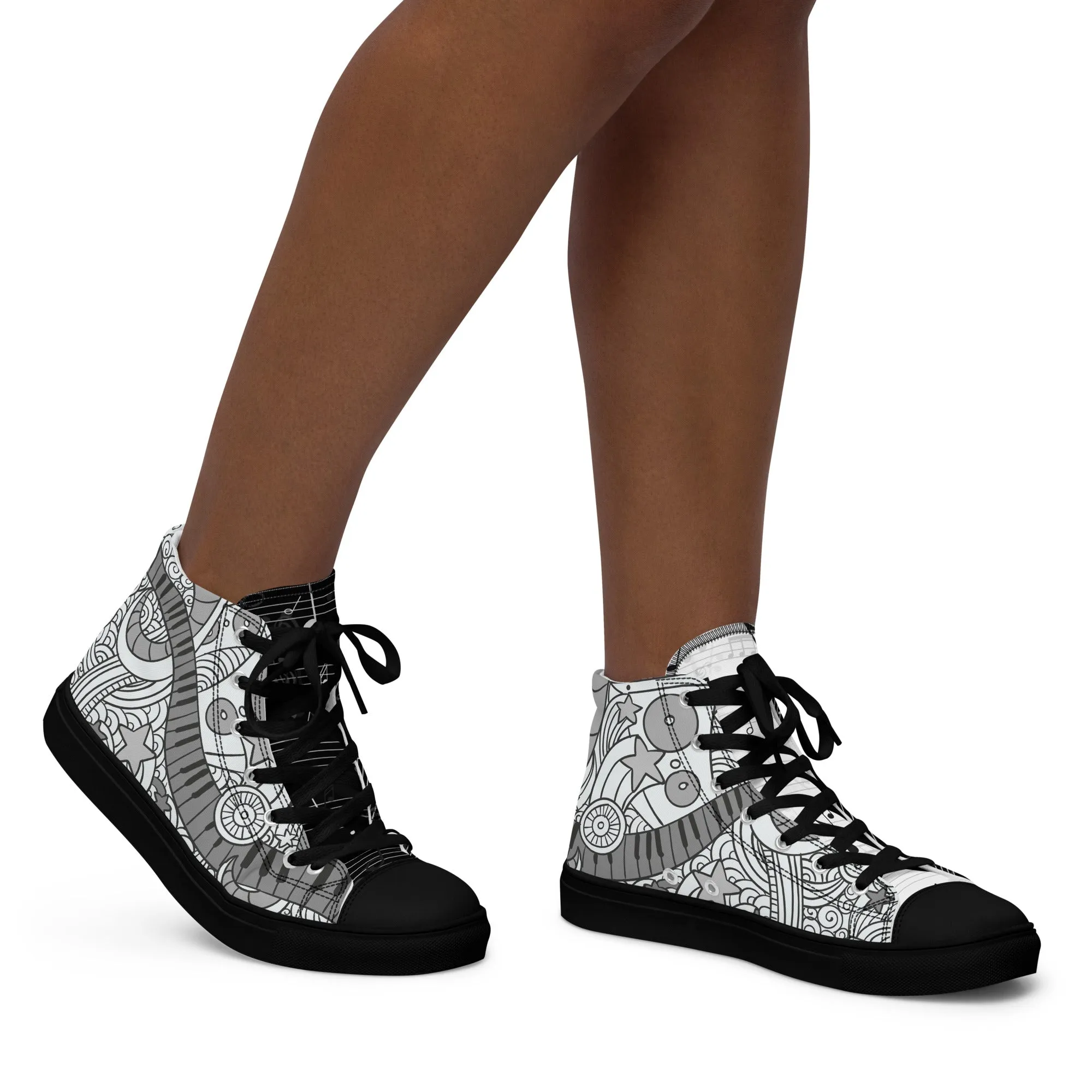 Music Lover Women's High Top Custom Sneakers
