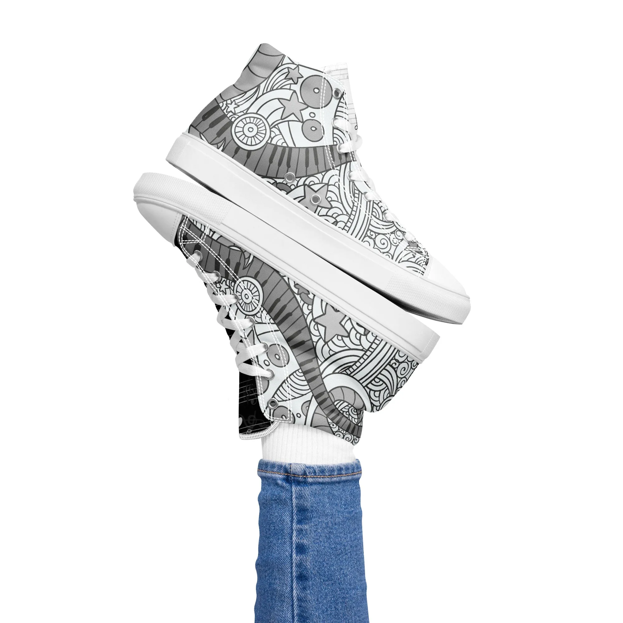 Music Lover Women's High Top Custom Sneakers
