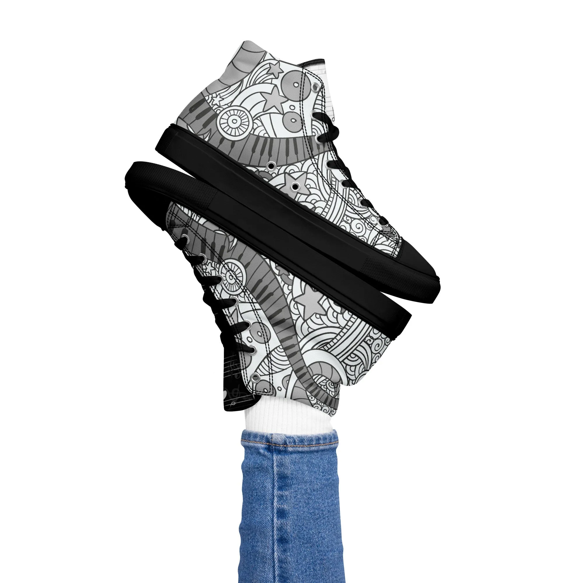 Music Lover Women's High Top Custom Sneakers