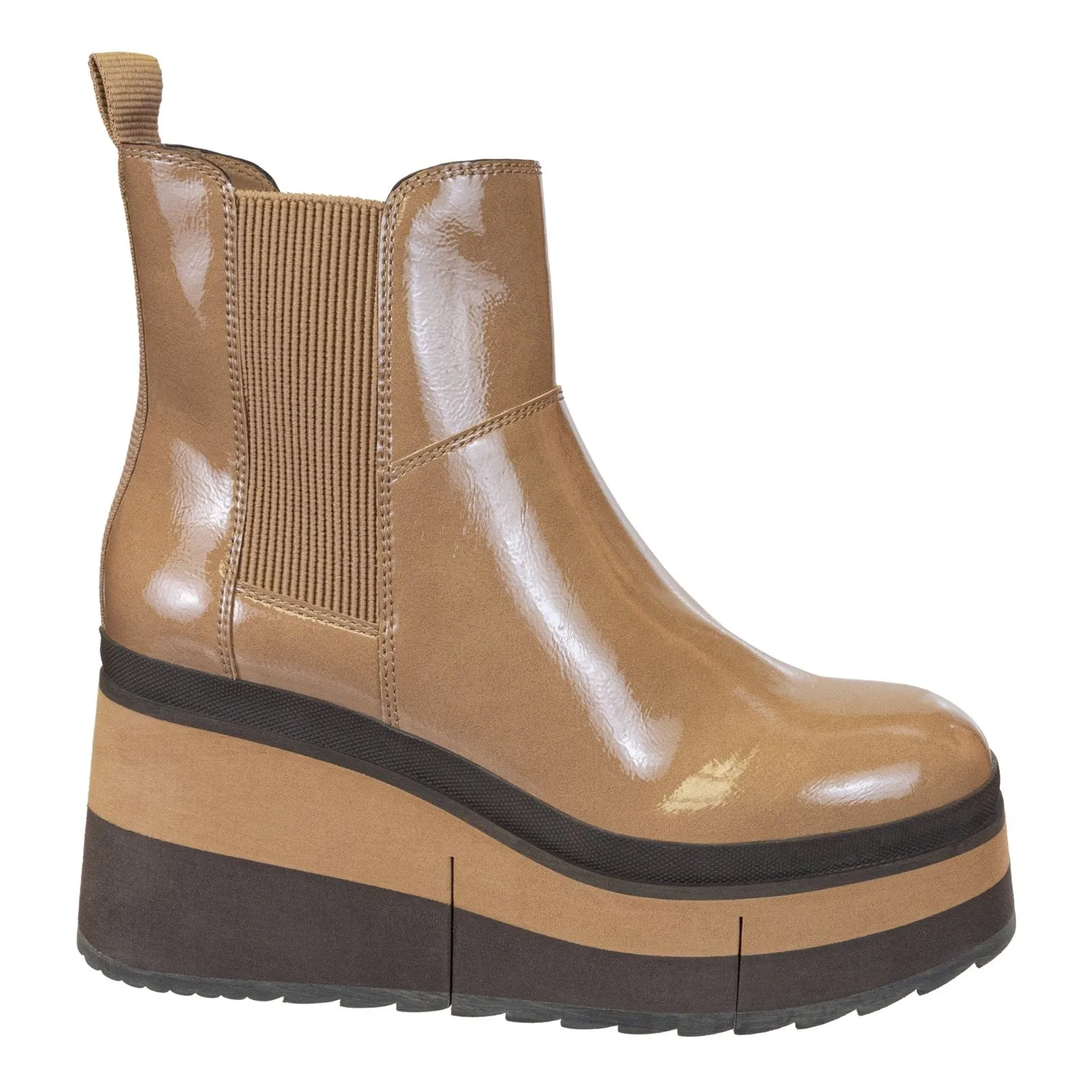 NAKED FEET: GUILD in BEIGE Platform Chelsea Boots