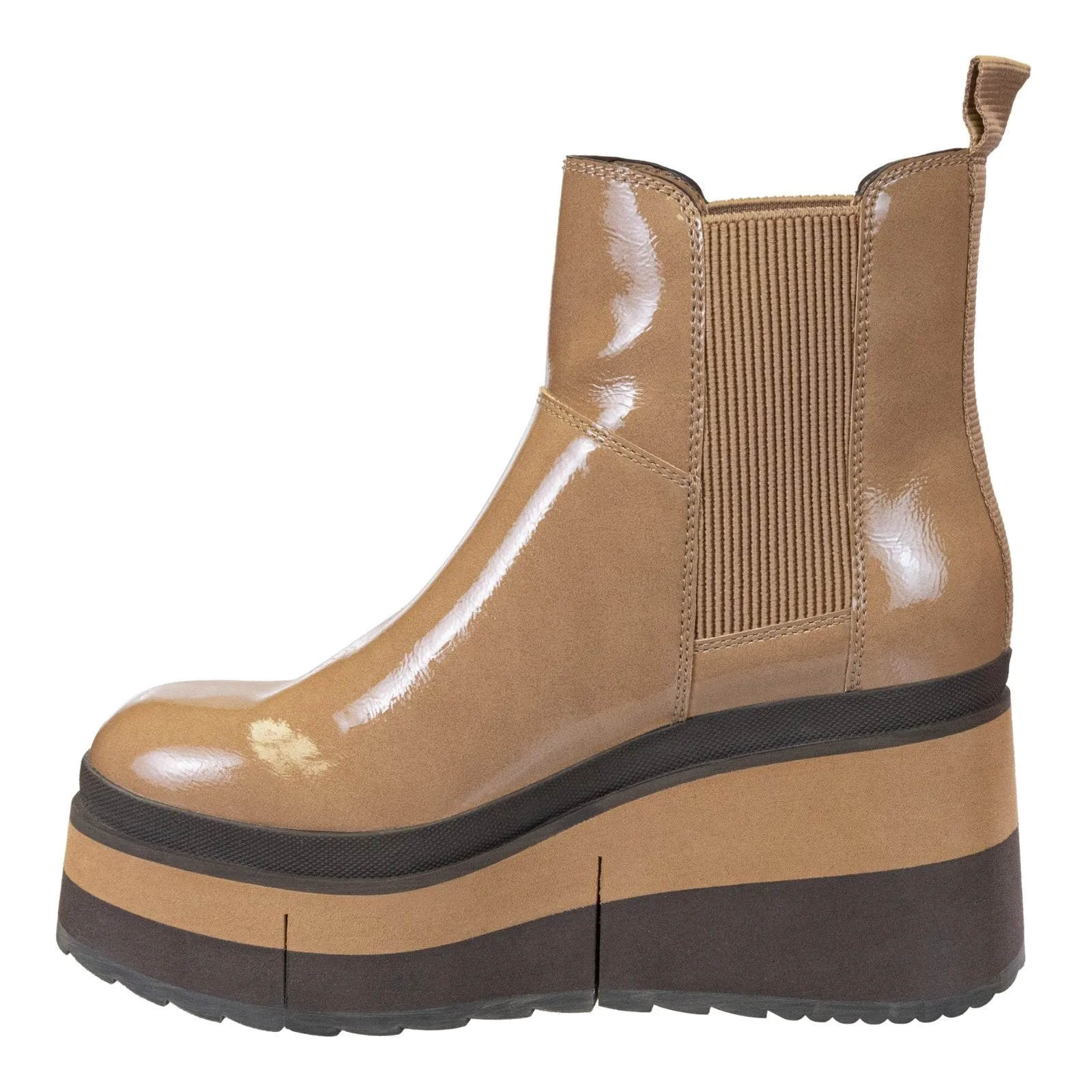 NAKED FEET: GUILD in BEIGE Platform Chelsea Boots