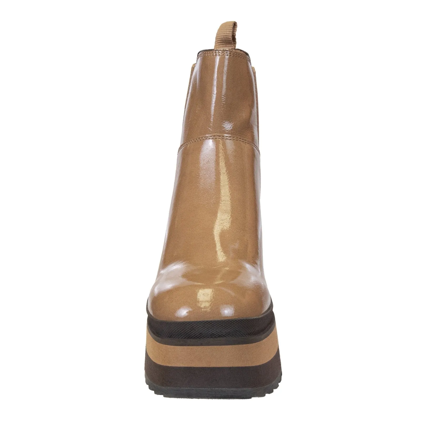 NAKED FEET: GUILD in BEIGE Platform Chelsea Boots