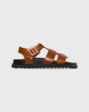 Natalie Sandal in Tan Leather