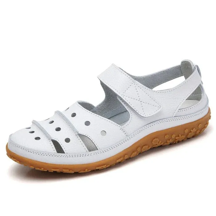NEW Líli Breathable Orthopedic Sandal ultra soft & bendable, make great indoor shoes, White, Sz 35 (5), Retails $45
