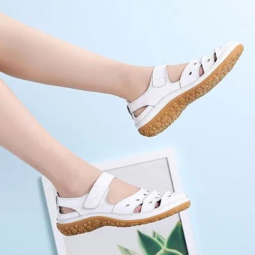NEW Líli Breathable Orthopedic Sandal Ultra Soft & Bendable, make great indoor shoes, White, Sz 37 (6.5), Retails $45
