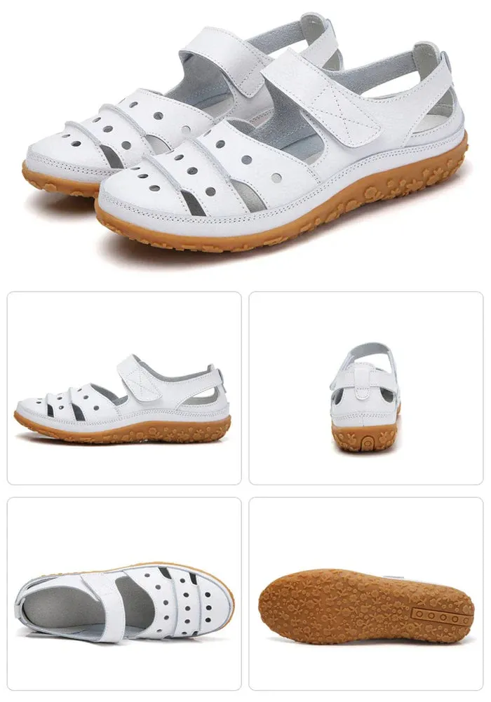 NEW Líli Breathable Orthopedic Sandal Ultra Soft & Bendable, make great indoor shoes, White, Sz 37 (6.5), Retails $45