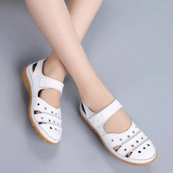 NEW Líli Breathable Orthopedic Sandal Ultra Soft & Bendable, make great indoor shoes, White, Sz 37 (6.5), Retails $45