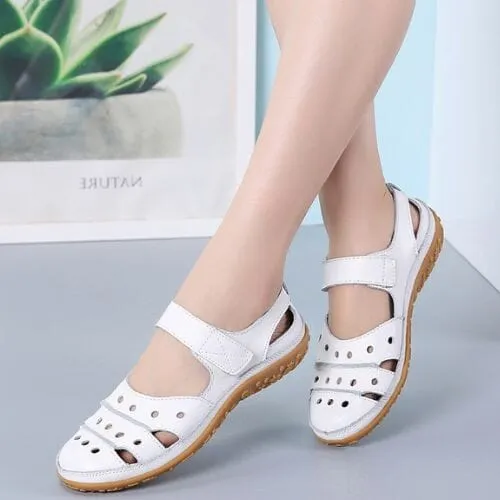 NEW Líli Breathable Orthopedic Sandal Ultra Soft & Bendable, make great indoor shoes, White, Sz 37 (6.5), Retails $45