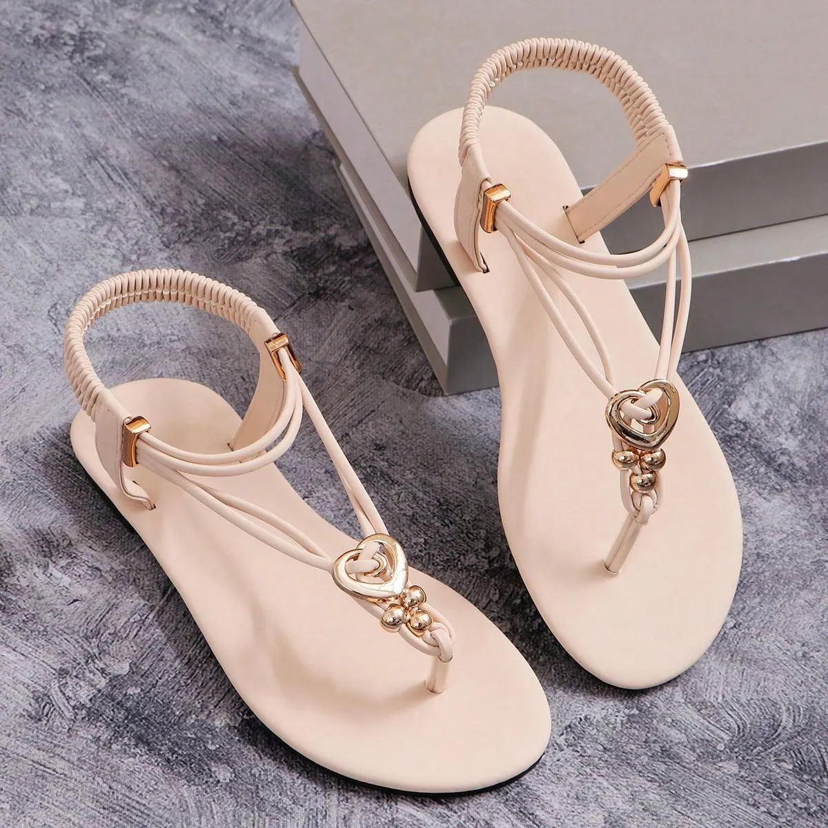 Non-Slip Toe Post Flip Flops, Women's Casual Outside Wear Shoes For All Seasons