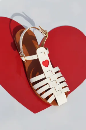 Party Bride   Red Heart - Camel Sole - Fisherman Sandals