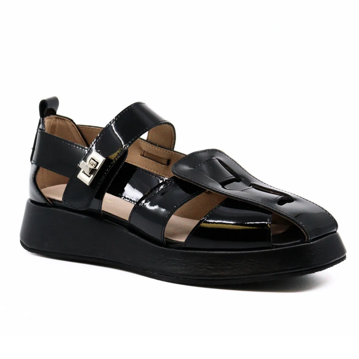 Patty Lock Sandal Black