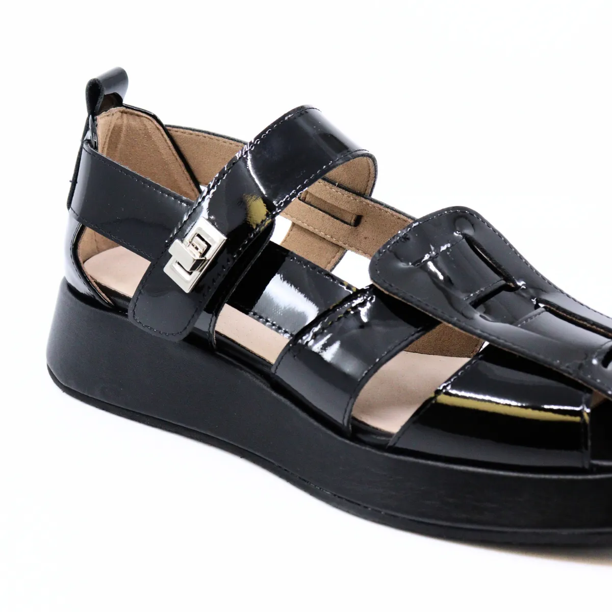 Patty Lock Sandal Black