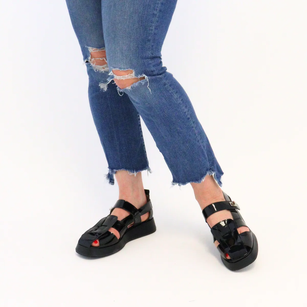 Patty Lock Sandal Black