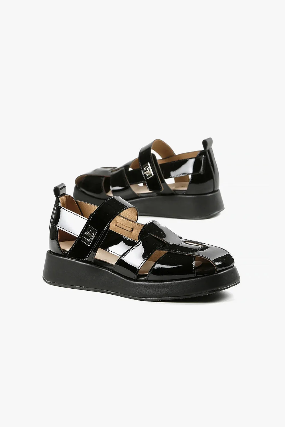 Patty Lock Sandal Black