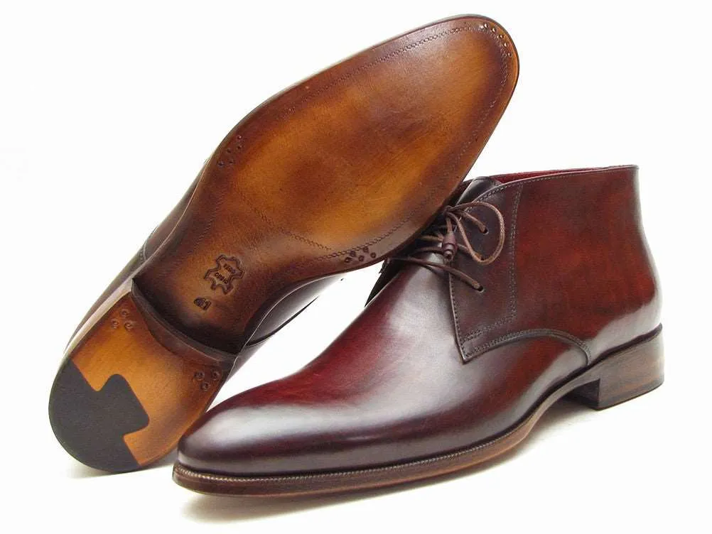 Paul Parkman Handmade Chukka Boots Bordeaux/Brown